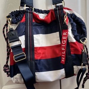 Tommy Hilfiger crossbody tote shoulder bag - bright red white & blue